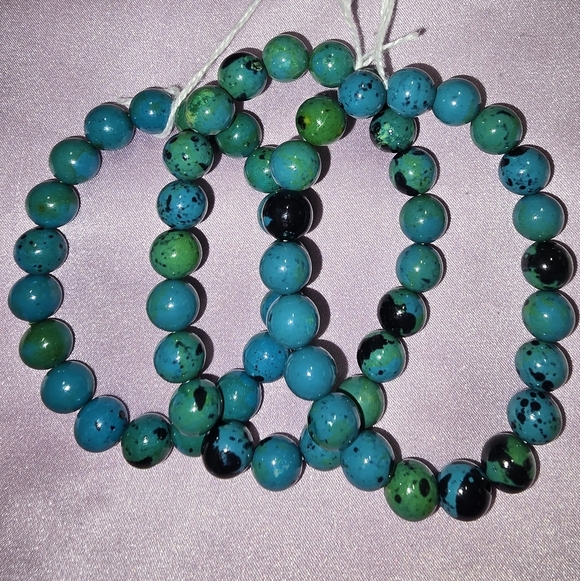🐰SALE🐰 10mm Premium Chrysocolla Bracelet - Picture 4 of 7